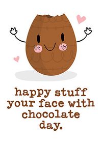 Tap to view Stuff Your Face with Chocolate Day Easter Card