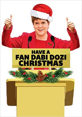 Have A Fan Dabi Dozi Christmas Card