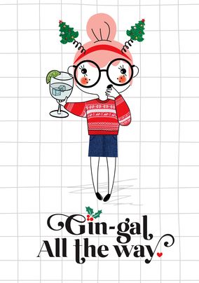 Gin Gal Christmas Card
