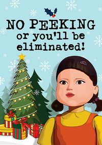 No Peeking Christmas Card