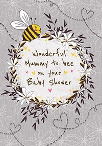 Wonderful Mummy to Bee Baby Shower Card