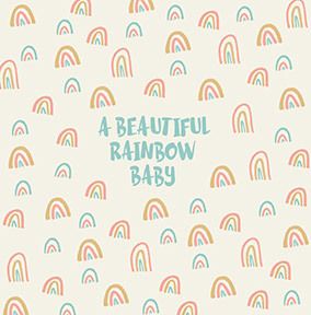 Beautiful Rainbow New Baby Card