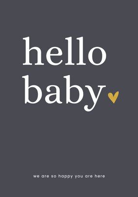 Hello Baby New Baby Card