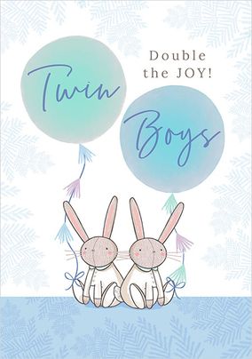 Double The Joy Twin Boys Card