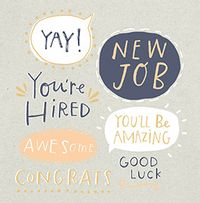 Awesome New Job Congratulations Card