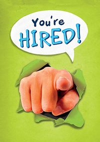 Tap to view You're Hired! Job Congratulations Card