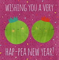 Hap-Pea New Year Card