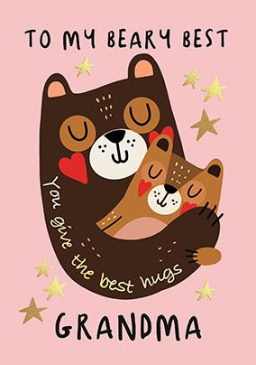 Beary Best Grandma Mother's Day Card