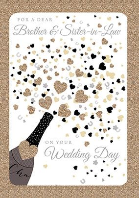 Brother and Sister-In-Law Wedding Day Card