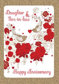 Daughter and Son-In-Law Happy Anniversary Card