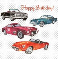 Tap to view Classic Cars Birthday Card - Nigel Quiney