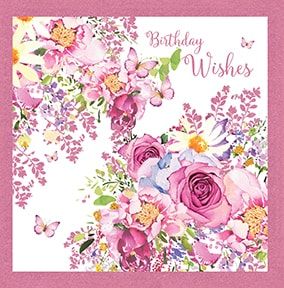 Birthday Wishes Rose Card