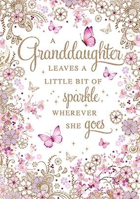 Granddaughter Sparkle Card