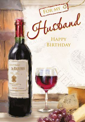 For My Husband Happy Birthday Card