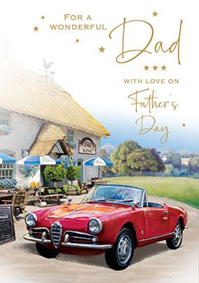 Dad Red Car Father's Day Card
