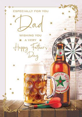 Dad Beer & Darts Father's Day Card