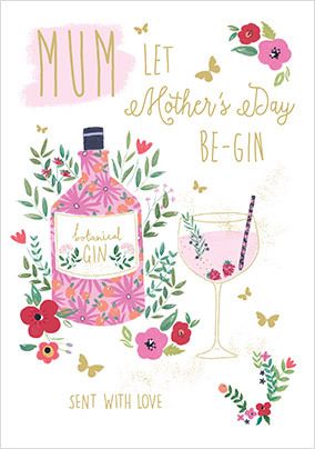 Botanical Gin Mother's Day Card