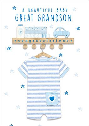 Great Grandson New Baby Card