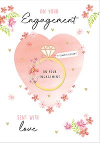 Sent with Love on your Engagement Card