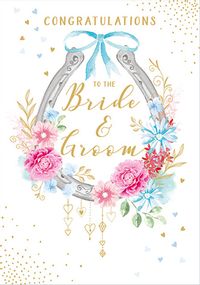 Congratulations Bride and Groom Wedding Card