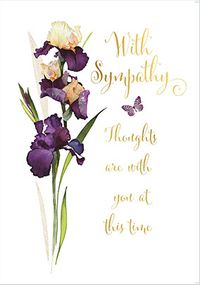Thoughts With You Floral Sympathy Card