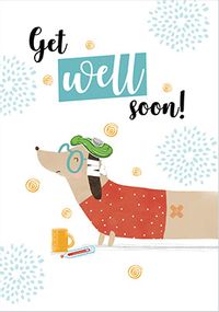 Get Well Soon Sausage Dog Card