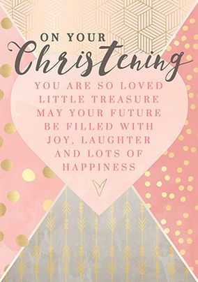 On Your Christening Girl Card
