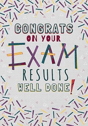 Congrats On Your Exam Results Card