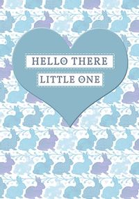 Hello There Little One - Baby Boy Card