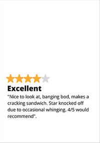 Tap to view Excellent Review Birthday Card
