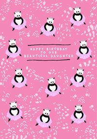 Beautiful Daughter Panda Birthday Card