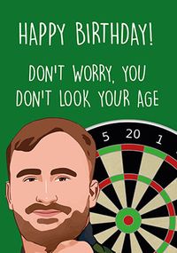 Tap to view Darts Age Birthday Card
