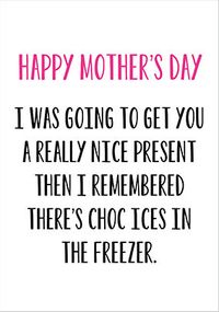 Tap to view Choc Ices Mother's Day Card