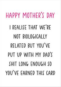 Tap to view Earned This Card Mother's Day Card.