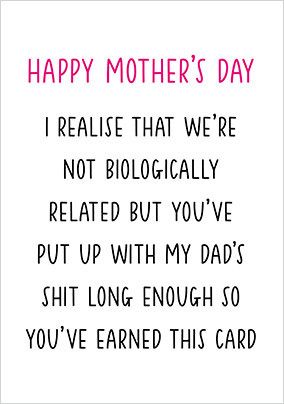 Earned This Card Mother's Day Card.