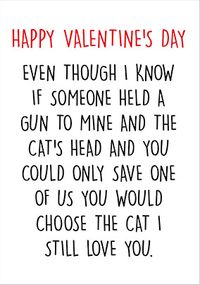 Choose the Cat Valentine's Day Card