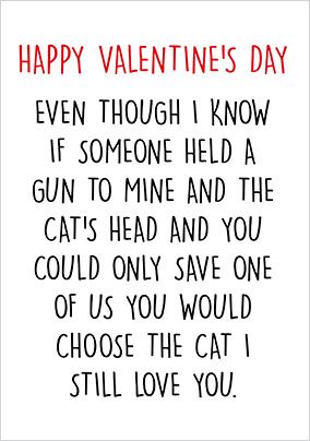 Choose the Cat Valentine's Day Card