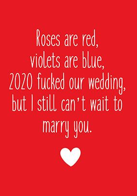 2020 F*cked Our Wedding Valentine's Day Card