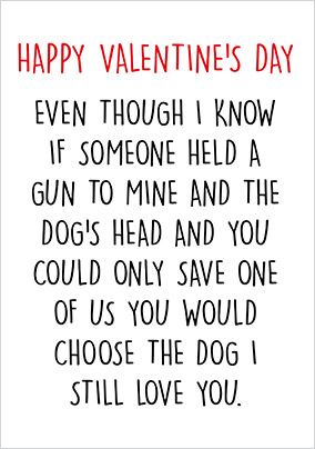 Choose the Dog Valentine's Day Card