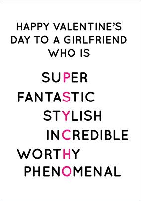 Girlfriend Who is Super Valentine's Day Card