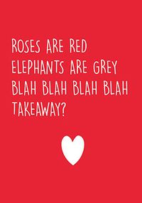 Tap to view Roses are Red Elephants are Grey Valentine's Day Card