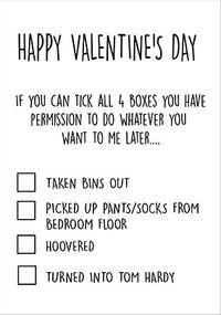 Tap to view Tick All Four Boxes Valentine's Day Card