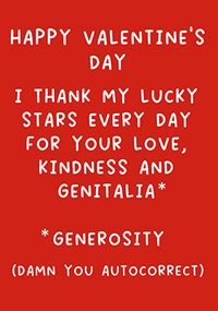 Thank My Lucky Stars Valentine's Day Card