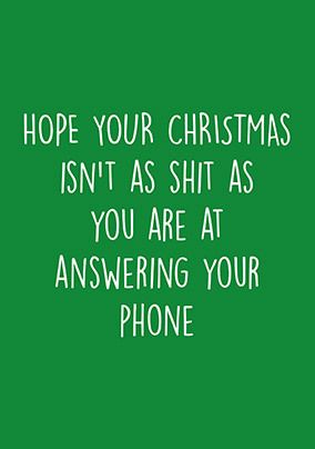Answer Your Phone Christmas Card