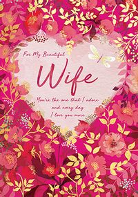 Tap to view Happy Anniversary Floral Wife Card