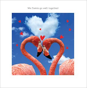 Flamingo Together Anniversary Card