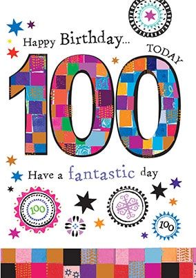 100 Today Birthday Card - Mosaic