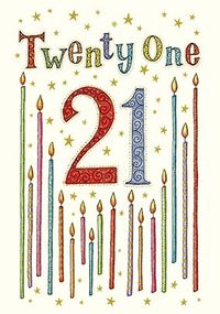 Tap to view Twenty One Birthday Card - Neapolitan