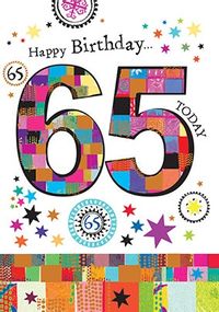 Tap to view 65 Today Birthday Card - Mosaic