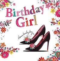 Birthday Girl Shoes Card